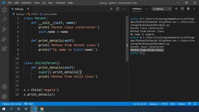 Python OOP - Method Overriding | Method Overloading смотреть онлайн