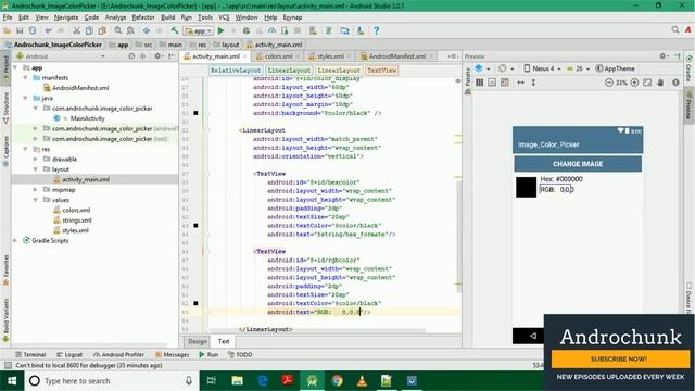| Part-2 | Layout Design of ColorPicker App in Android using Android Studio. смотреть онлайн