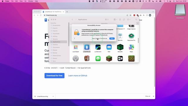 How to disable mouse acceleration on a Mac for FREE! LinearMouse tutorial смотреть онлайн