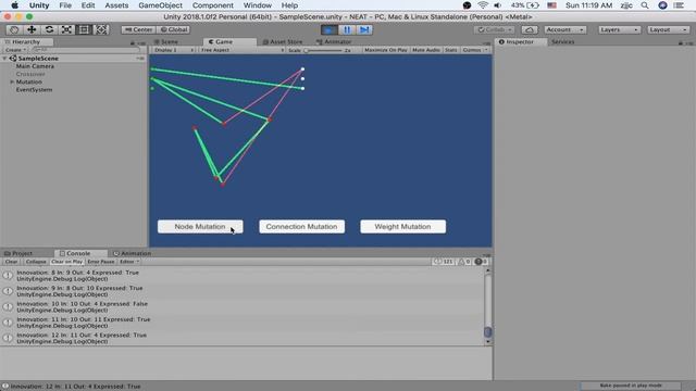 NEAT Unity C# | Node Mutation смотреть онлайн
