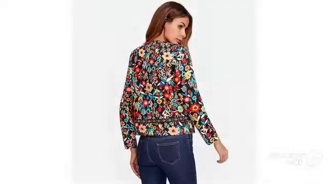 Одежда с AliExpress Пиджак женский в цветочек мелкий смотреть онлайн