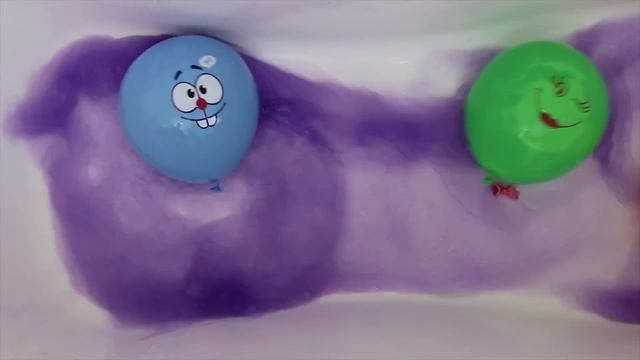 Учим цвета Лопаем шарики с водой