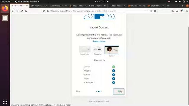 Goya WordPress Theme Installation and Demo Import смотреть онлайн