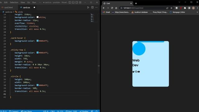 How to make card in HTML & CSS with hover animation | coded cat смотреть онлайн