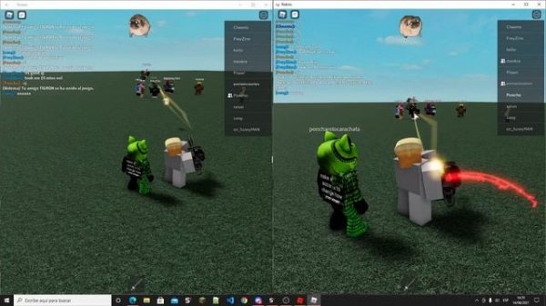 Roblox FE minigun script (Tigron Hub preview)