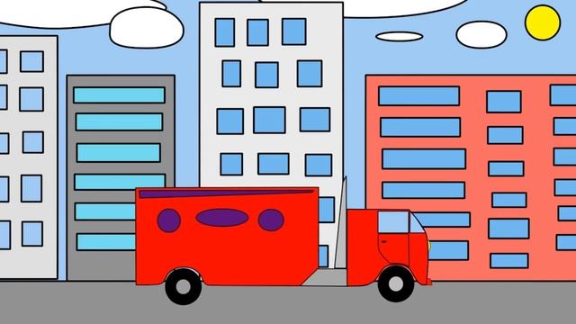 Грузовики(Машинки)Развивающий мультик(Учим цвета)Для малышей.