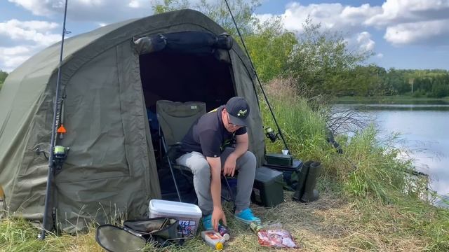 Ловля золотых карпов на заросшем водоёме. смотреть онлайн