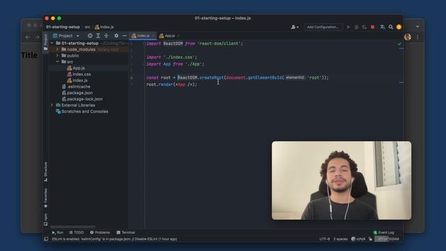 React: Code structure, ReactDOM and components. смотреть онлайн