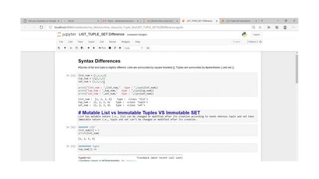 Python - Difference Between List, Set and Tuple смотреть онлайн