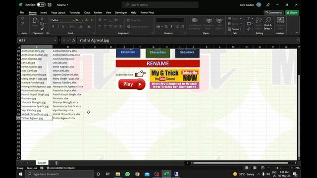 Rename 100000 Files with one click with VBA Excel File смотреть онлайн