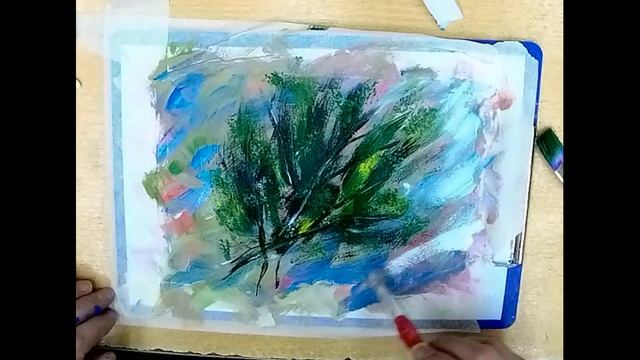 Рисовать МИМОЗУ. Mimosa Painting. Гуашь. Acrylic Painting. смотреть онлайн