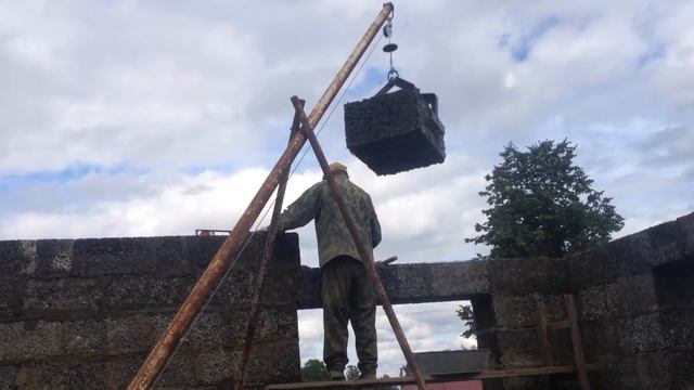 Кладка стен из арболитовых блоков