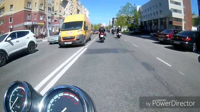 Открытие мото сезона Белгород 2017. Проезд мото колонны по Белгороду. Cf moto leader 150 смотреть онлайн
