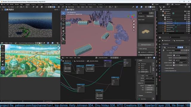 ? blender live - making anime fantasy city in blender смотреть онлайн