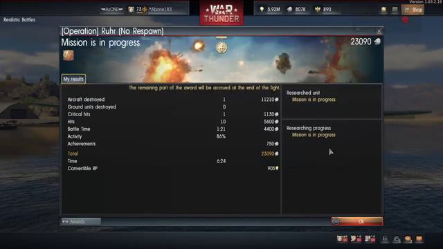 Abone183's Live Warthunder broadcast #51 update 1.63 смотреть онлайн
