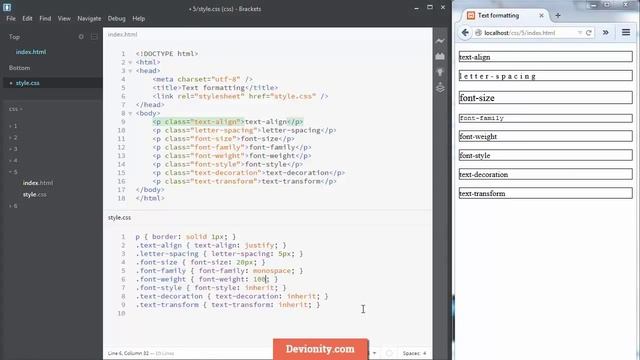 CSS с нуля: 5 - Форматирование текста смотреть онлайн