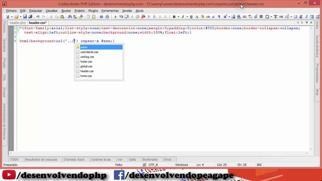 #68 - Criando Header do Admin Curso Loja Virtual PHP desenvolvendoPHP смотреть онлайн