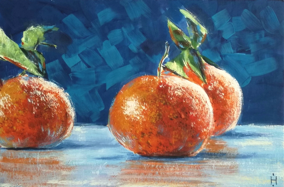 Урок по рисованию гуашью. Мандарины смотреть онлайн