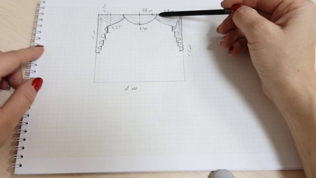 Как сшить ламбрекен на окно, часть 1 - создание эскиза смотреть онлайн