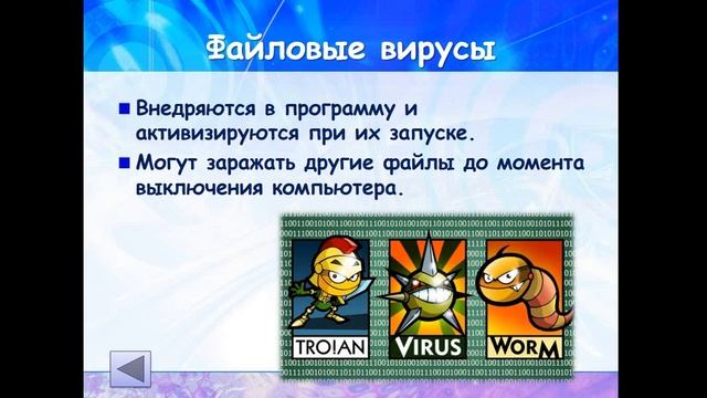 7 КЛАСС ИНФОРМАТИКА, КОМПЬЮТЕРНЫЕ ВИРУСЫ смотреть онлайн