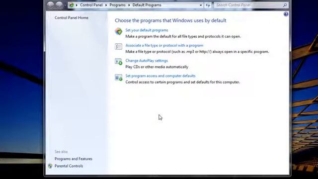 Change Default Programs in Windows 7 смотреть онлайн