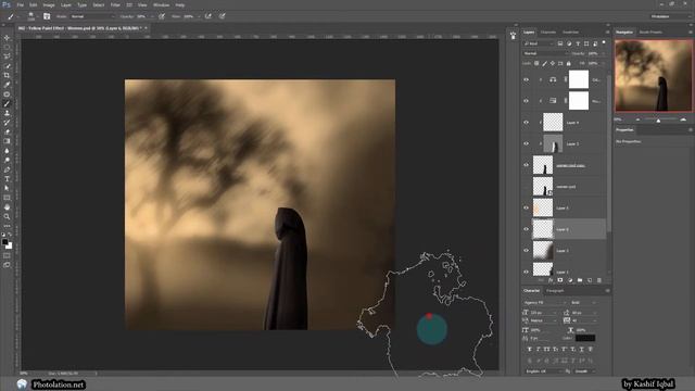 Yellow Paint Old Photo Effect In Photoshop - Photo Manipulation Tutorial смотреть онлайн