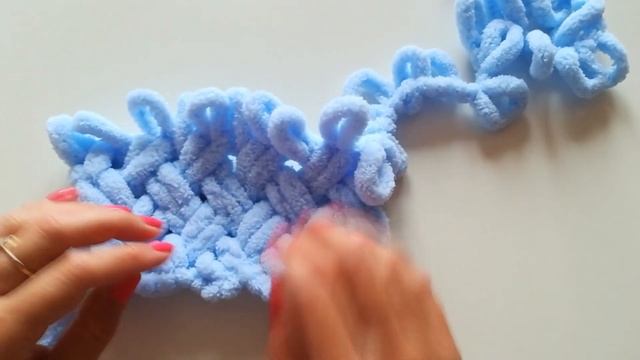 Плед из Ализе Пуффи узором 