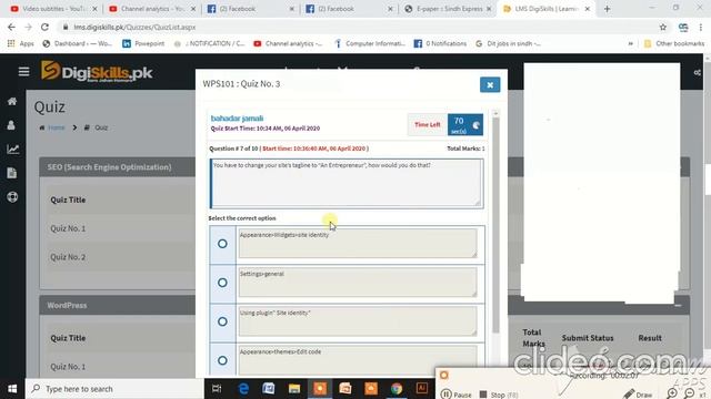 WordPress quiz 3 batch 6 digiskills.pk 2020 new wordpress quiz how to solve wordpress quiz 3 batch смотреть онлайн