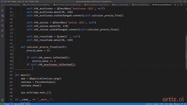 Python Curso V2: 420 3/3 Selección de Ingredientes Adicionales para una Pizza - QCheckBox смотреть онлайн