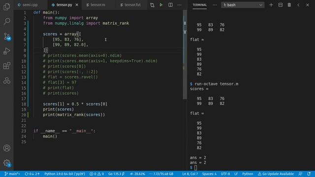 ND Arrays (Tensors) in different languages смотреть онлайн