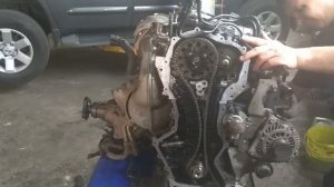 Замена цепи ГРМ Ниссан X Treil , Qashqai, Primastar, Megane2, Laguna мотор M9R дизель 2.0 l
