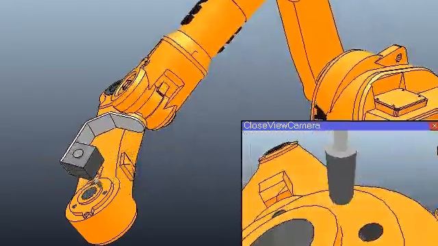 Robot Simulator: Milling Robot Demo in V-REP смотреть онлайн