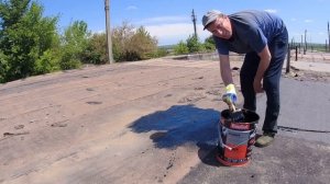 Применение Праймера фирмы BauGut (Ремонт кровли крыши гаража часть 1)