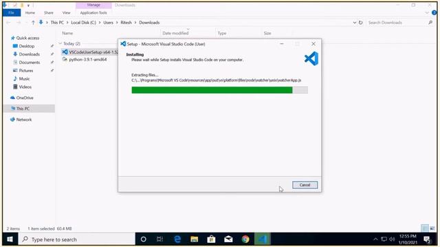 How to install Python3 and VS Code in Windows 10 | VS Code Setup with Python | Absolute Beginner #9 смотреть онлайн