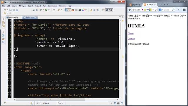 Curso Master PHP 5.x 11 Arrays asociativos смотреть онлайн