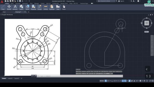 EX. #19 #2D EXERCISE IN AUTOCAD смотреть онлайн