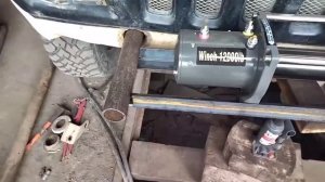 Установка лебедки Электрик Винч на ниву 2121