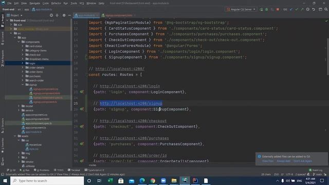 Angular Create Signup Component