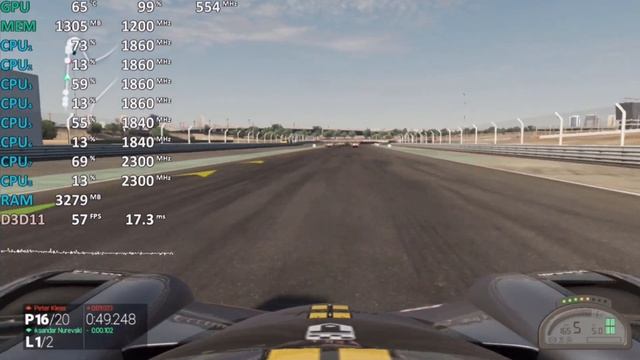 Project CARS on AMD Ryzen 5 3500U Vega 8 - Gameplay Benchmark Test смотреть онлайн
