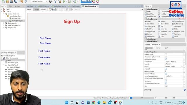 Java With Maven Tutorial | What Is Java Maven? | Create JFrame, JLabel, And JTextField In Java смотреть онлайн