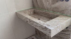 Установка раковины из керамогранита