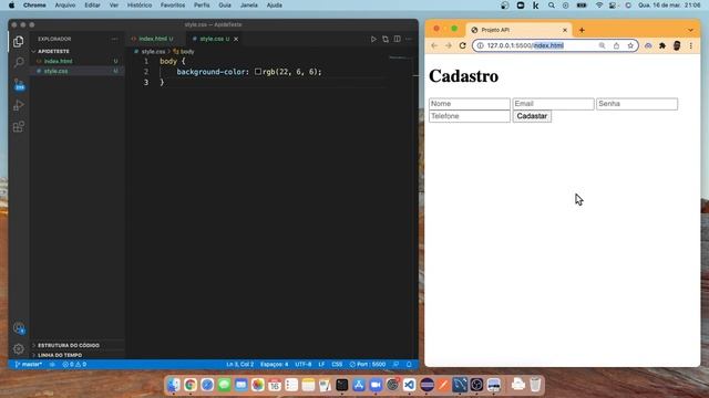 Projeto Web API Java Spring Boot - 2 (Front-end HTML/CSS) смотреть онлайн