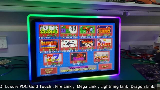 23.6 Inch CapacitiveTouch screen Gaming Slot Games Monitor With LED Lights Mounted For Sale смотреть онлайн