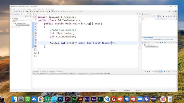 Java Program to Add Two Integers смотреть онлайн
