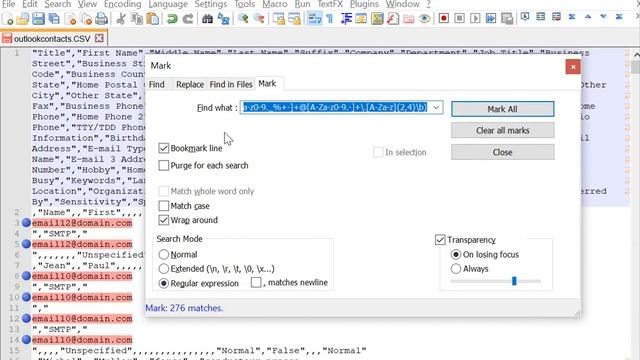How to extract email addresses from text file in few steps with Notepad++ смотреть онлайн