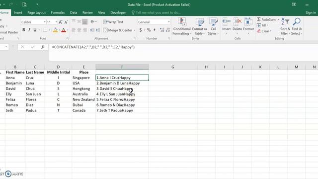 How to combine text from multiple cells (MS Excel Concatenate and &) смотреть онлайн