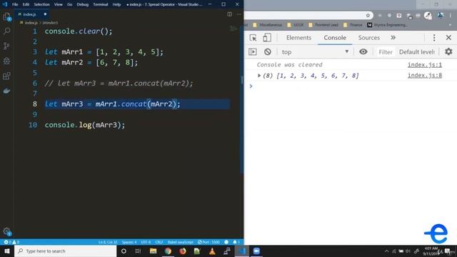 ES6 | Modern JavaScript for React JS | Tutorial-6 ES6 Spread Operator смотреть онлайн