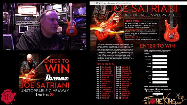 JULY Give-Away : MEET JOE SATRIANI & WIN an IBANEZ JS24P Signature Series Guitar! смотреть онлайн