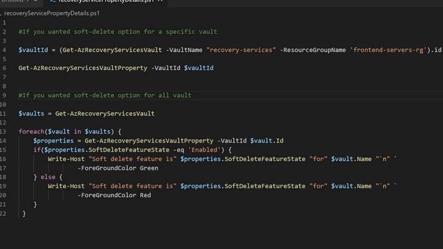 How to get soft delete option details from Azure Recovery service vault | Azure Powershell смотреть онлайн