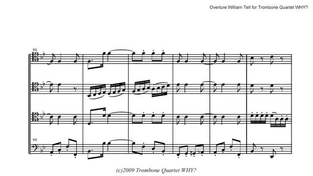 Overture William Tell - Trombone Quartet - смотреть онлайн